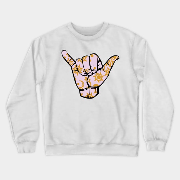 Tangled Shaka Hand Crewneck Sweatshirt by lolsammy910